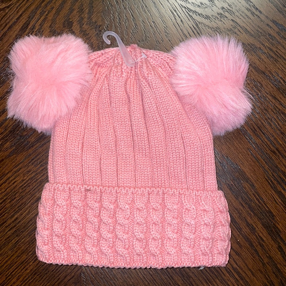 3/$12 Girls warm pink beanie- NWT